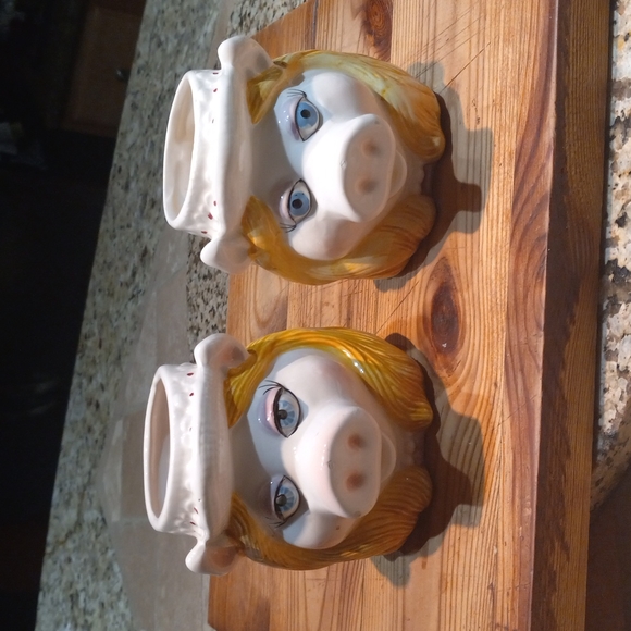 Sigma Other - Vintage 1970’s Miss Piggy Muppets Mug Sigma Set of 2 Lot Bundle Hand Painted